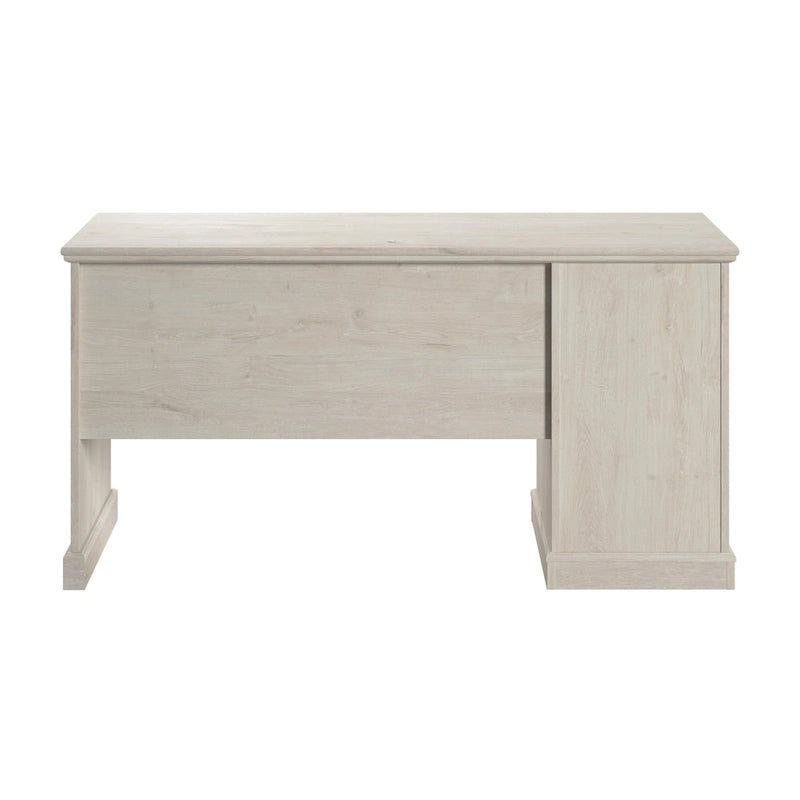 60-Inch Farmhouse Desk with Storage Cabinet and Tempered Glass Door