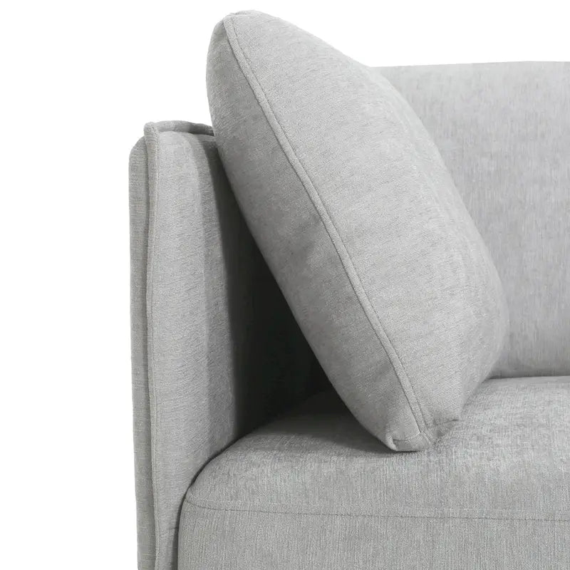 Wide Faux Leather Lounge Chair with Metal Legs