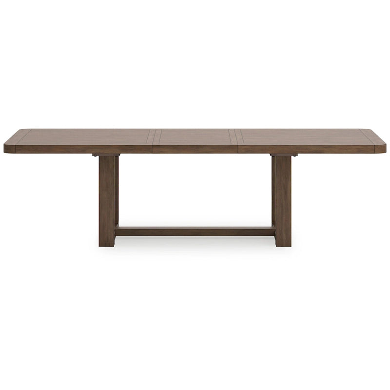 Extendable Farmhouse Dining Table, 84 to 108 Inches, Light Brown