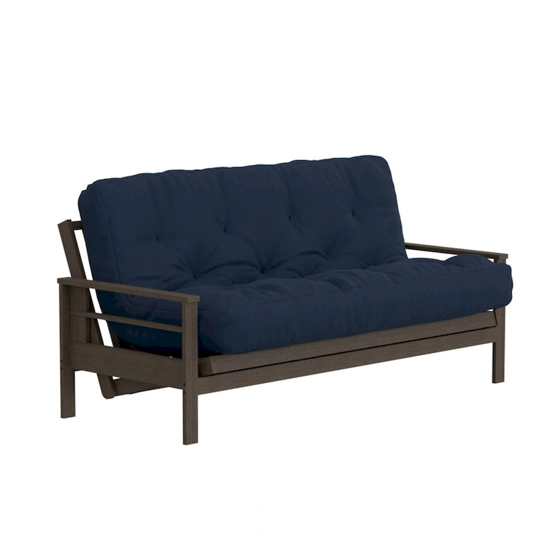 Futon Sofa Bed with Wood Frame and Gel Memory Foam Mattress