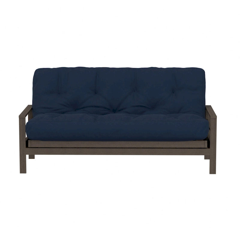 Futon Sofa Bed with Wood Frame and Gel Memory Foam Mattress
