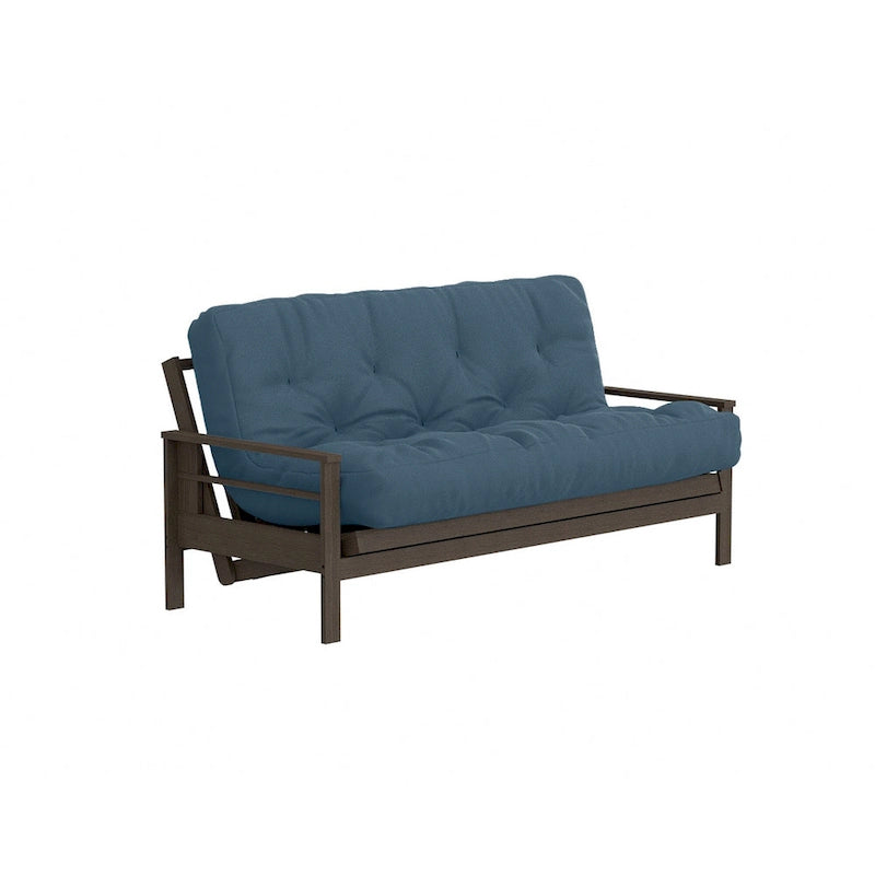 Futon Sofa Bed with Wood Frame and Gel Memory Foam Mattress