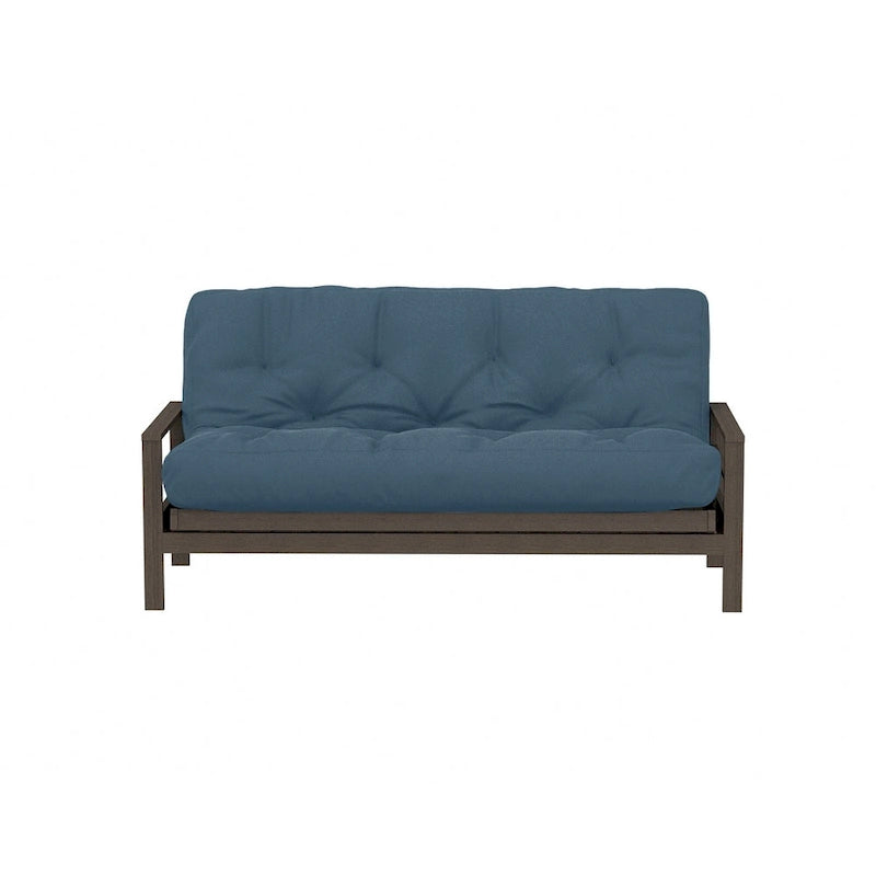 Futon Sofa Bed with Wood Frame and Gel Memory Foam Mattress