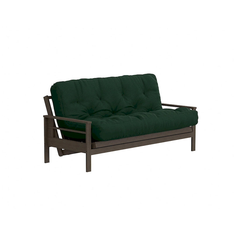 Futon Sofa Bed with Wood Frame and Gel Memory Foam Mattress