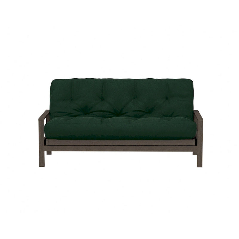 Futon Sofa Bed with Wood Frame and Gel Memory Foam Mattress