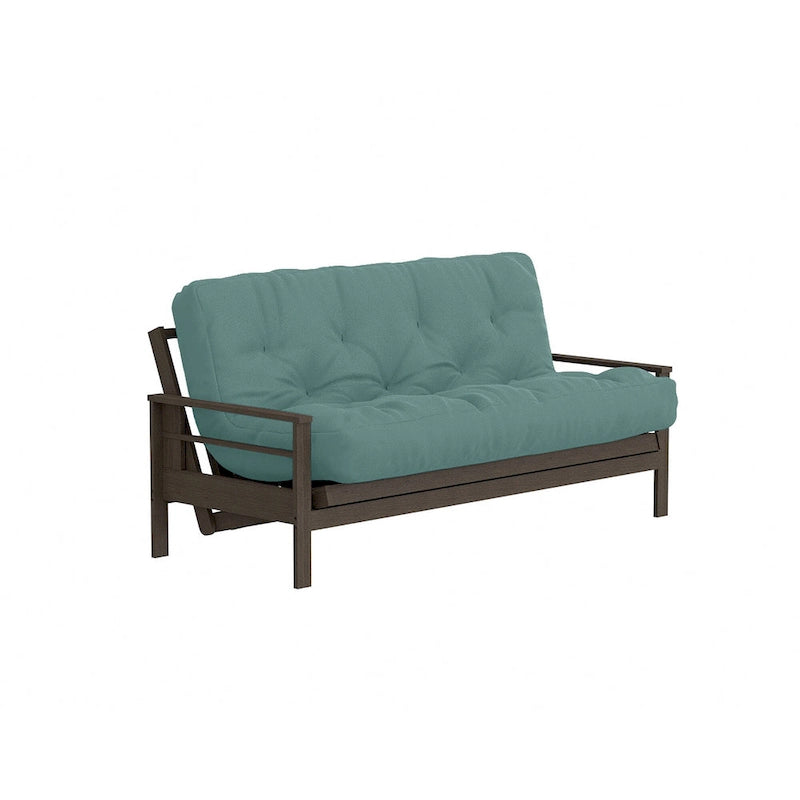 Futon Sofa Bed with Wood Frame and Gel Memory Foam Mattress