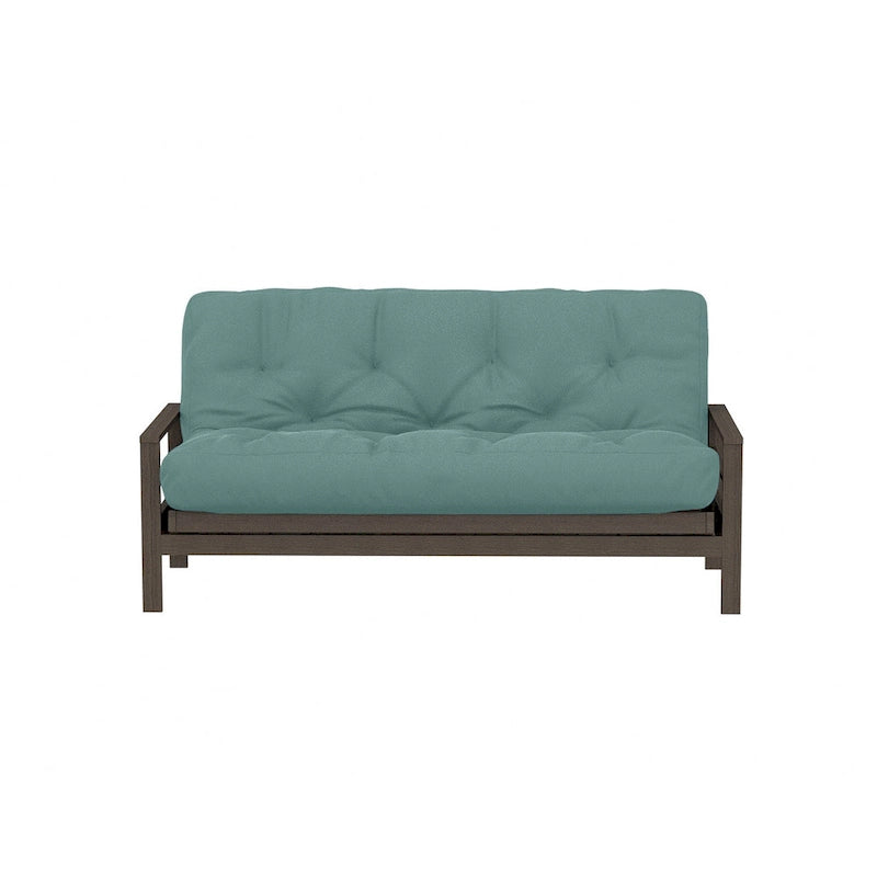 Futon Sofa Bed with Wood Frame and Gel Memory Foam Mattress