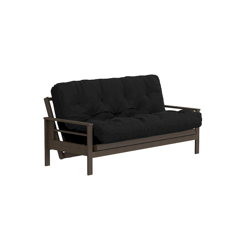 Futon Sofa Bed with Wood Frame and Gel Memory Foam Mattress
