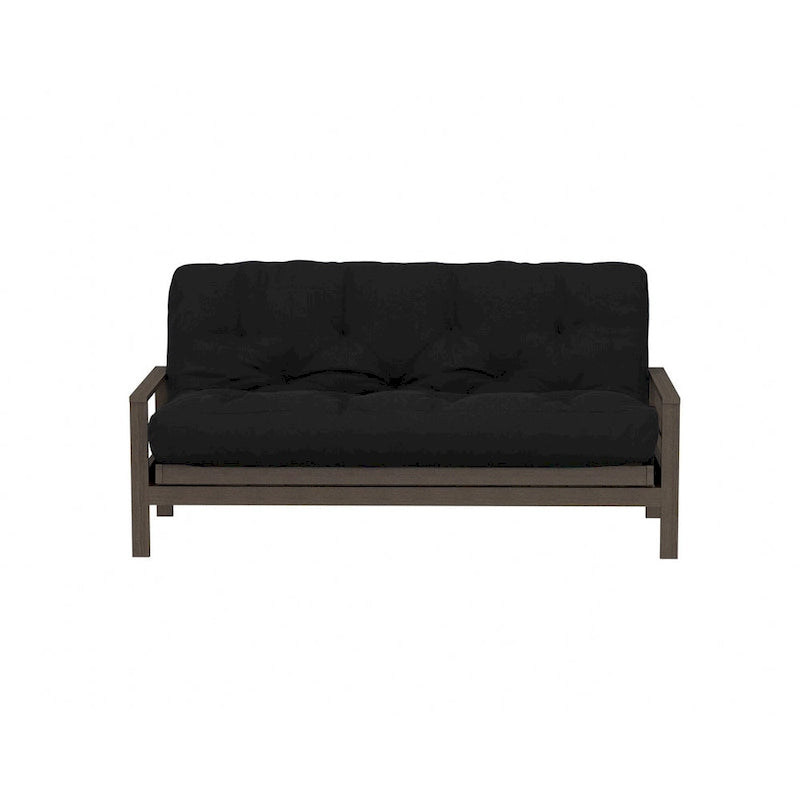 Futon Sofa Bed with Wood Frame and Gel Memory Foam Mattress