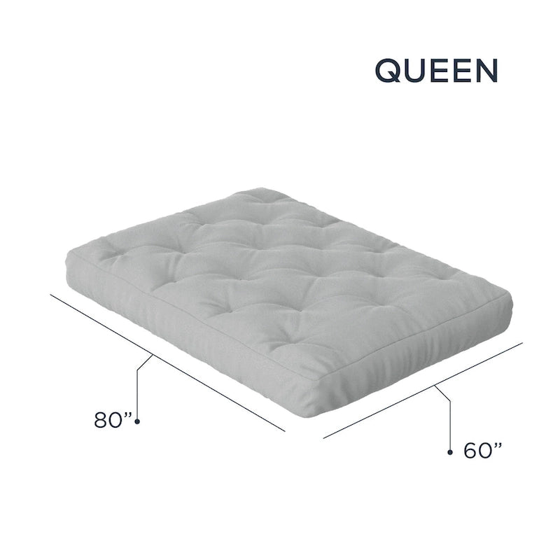 Futon Sofa Bed with Wood Frame and Gel Memory Foam Mattress