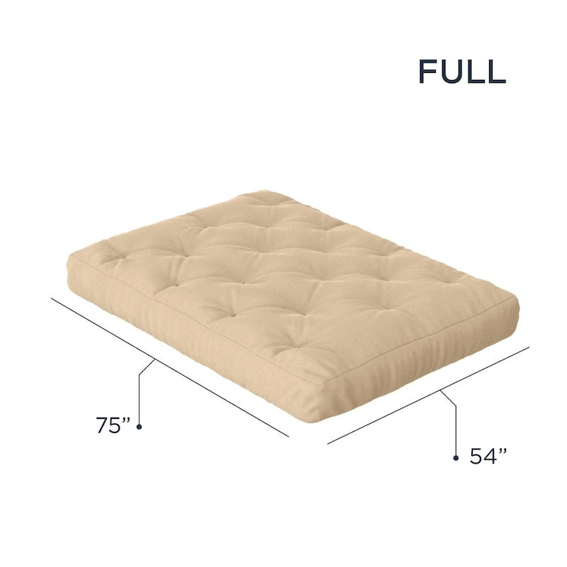 Futon Sofa Bed with Wood Frame and Gel Memory Foam Mattress