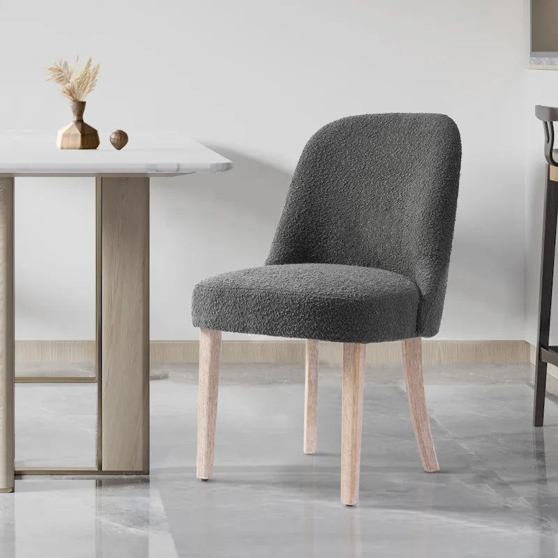 Water and Stain Resistant Upholstered Side Chair with Solid Wood Frame