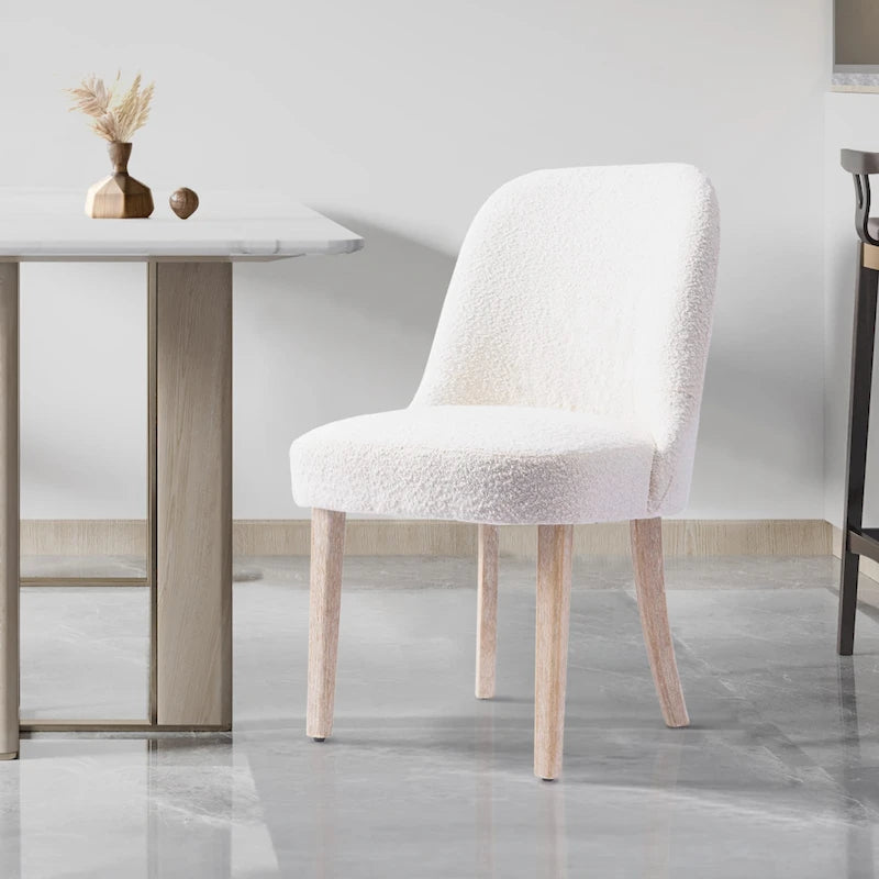 Water and Stain Resistant Upholstered Side Chair with Solid Wood Frame