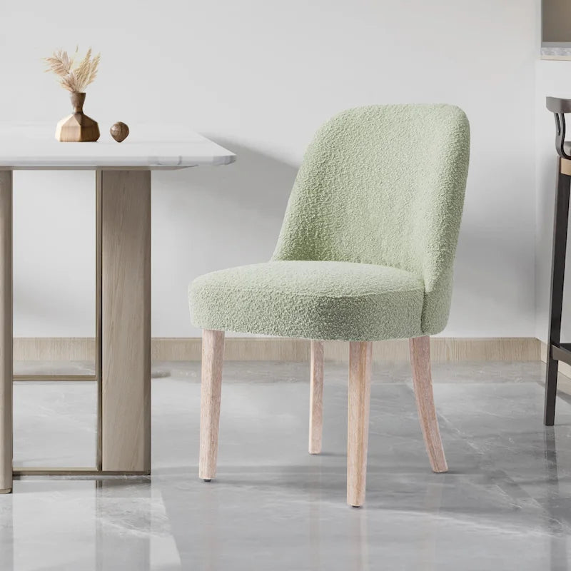 Water and Stain Resistant Upholstered Side Chair with Solid Wood Frame