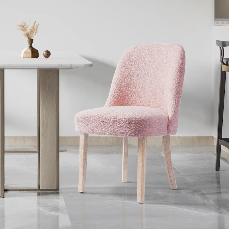 Water and Stain Resistant Upholstered Side Chair with Solid Wood Frame