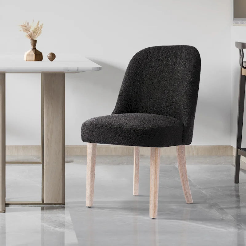Water and Stain Resistant Upholstered Side Chair with Solid Wood Frame