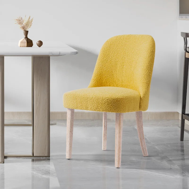 Water and Stain Resistant Upholstered Side Chair with Solid Wood Frame