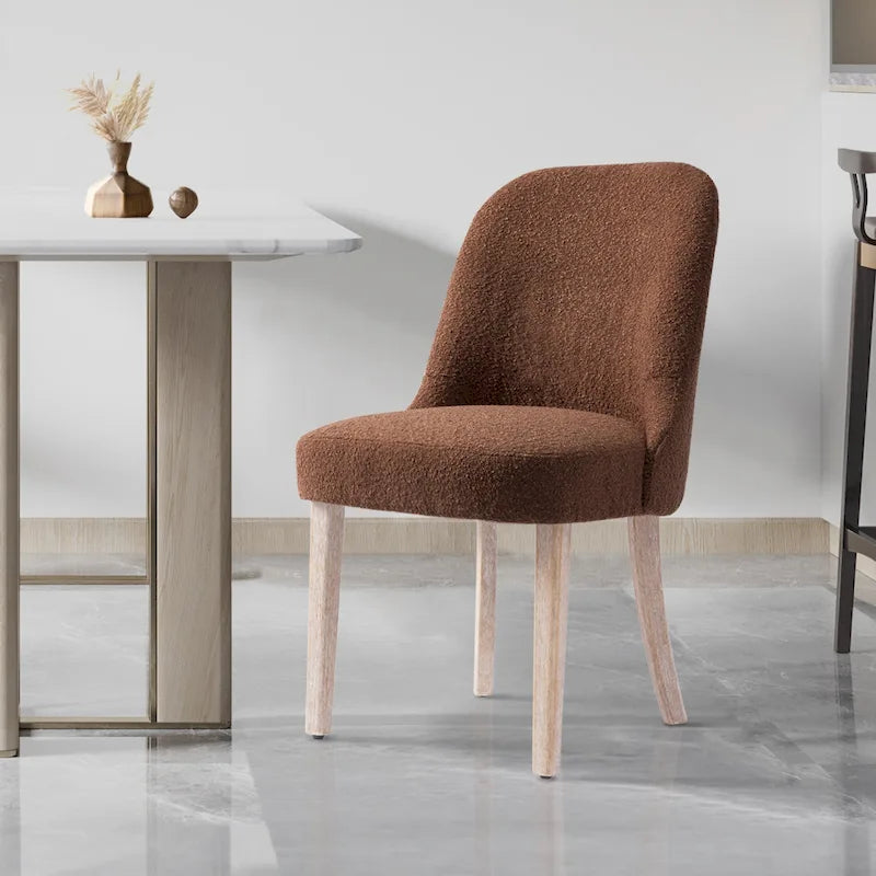 Water and Stain Resistant Upholstered Side Chair with Solid Wood Frame