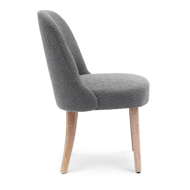Water and Stain Resistant Upholstered Side Chair with Solid Wood Frame