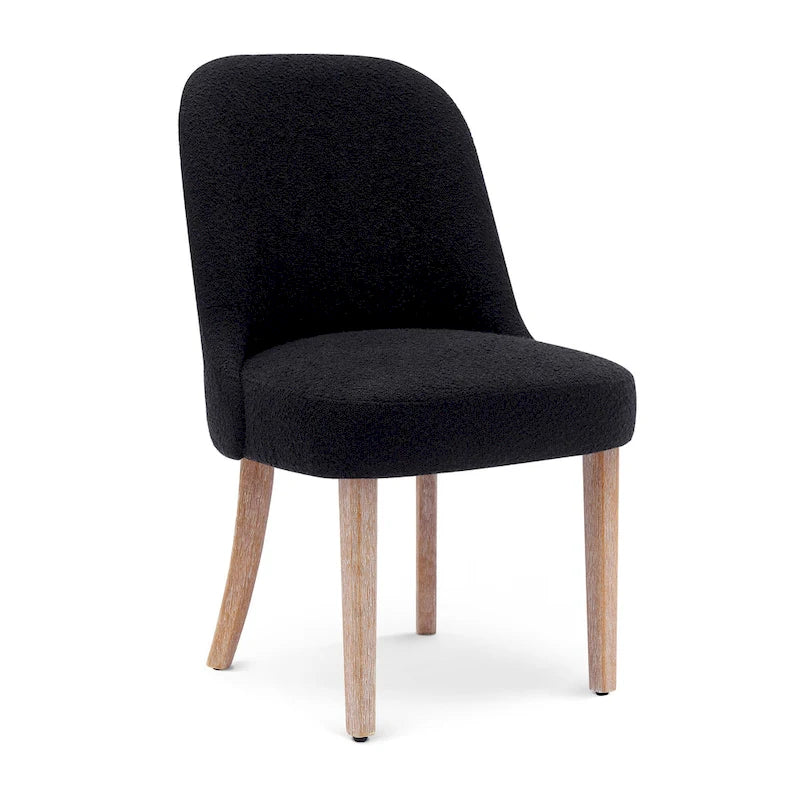 Water and Stain Resistant Upholstered Side Chair with Solid Wood Frame