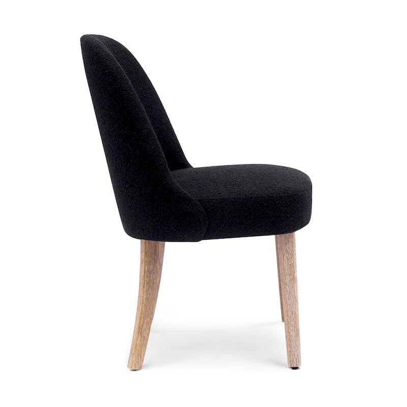 Water and Stain Resistant Upholstered Side Chair with Solid Wood Frame