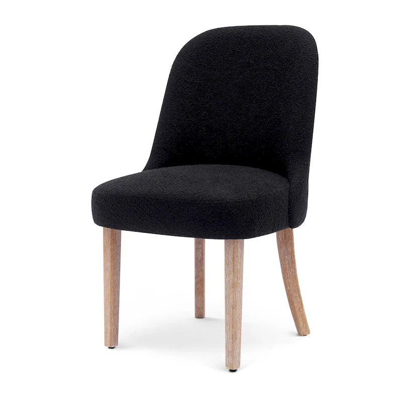 Water and Stain Resistant Upholstered Side Chair with Solid Wood Frame