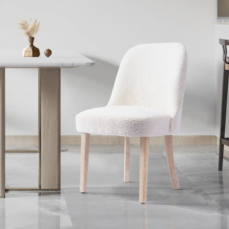 Water and Stain Resistant Upholstered Side Chair with Solid Wood Frame
