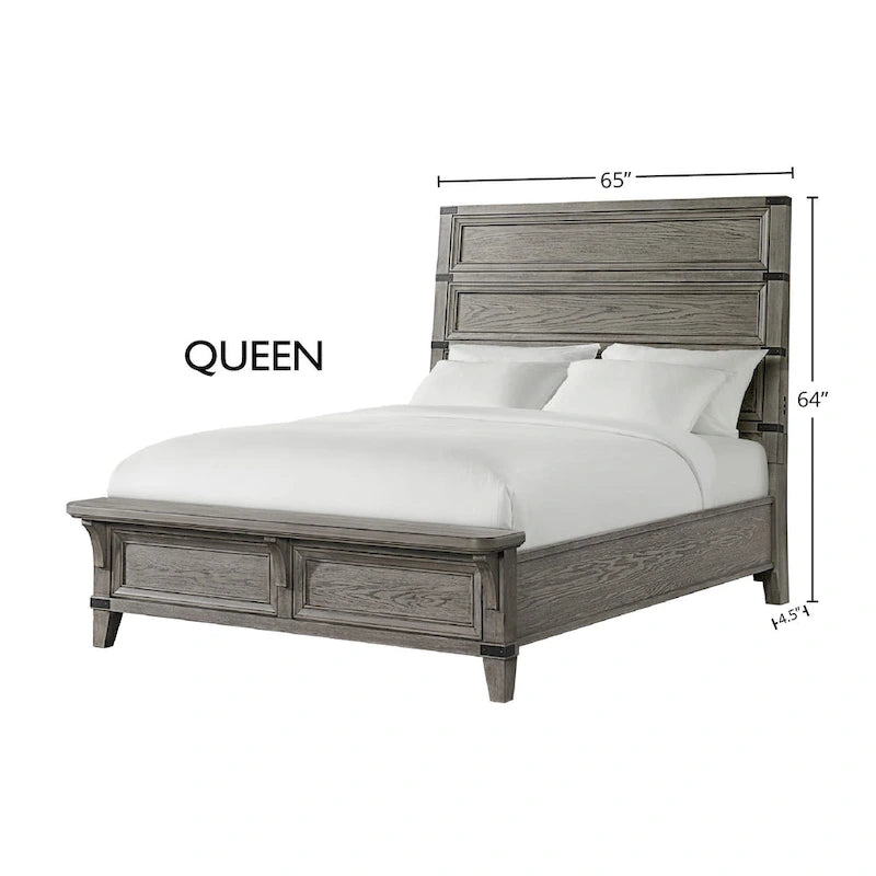 Forge Panel Bed with Headboard and Footboard