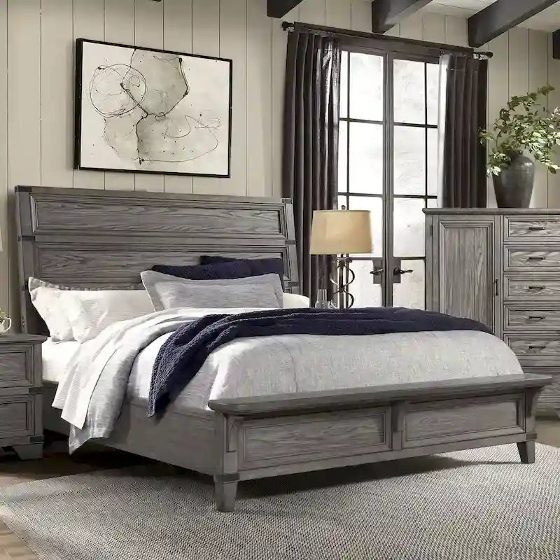 Forge Panel Bed with Headboard and Footboard