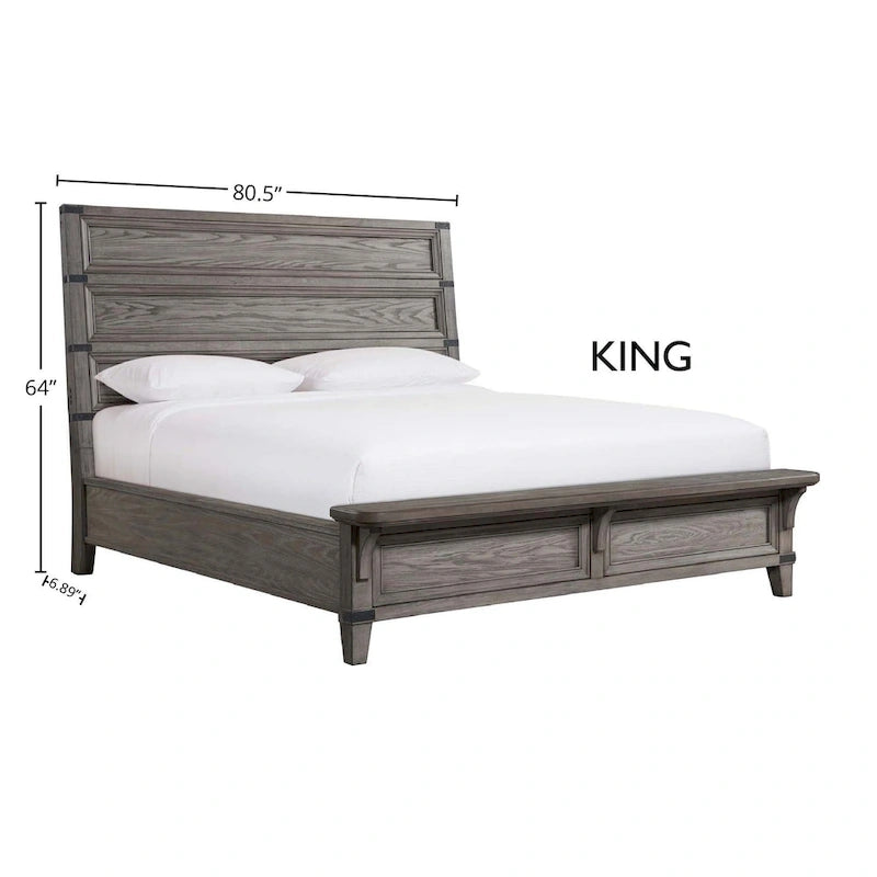 Forge Panel Bed with Headboard and Footboard