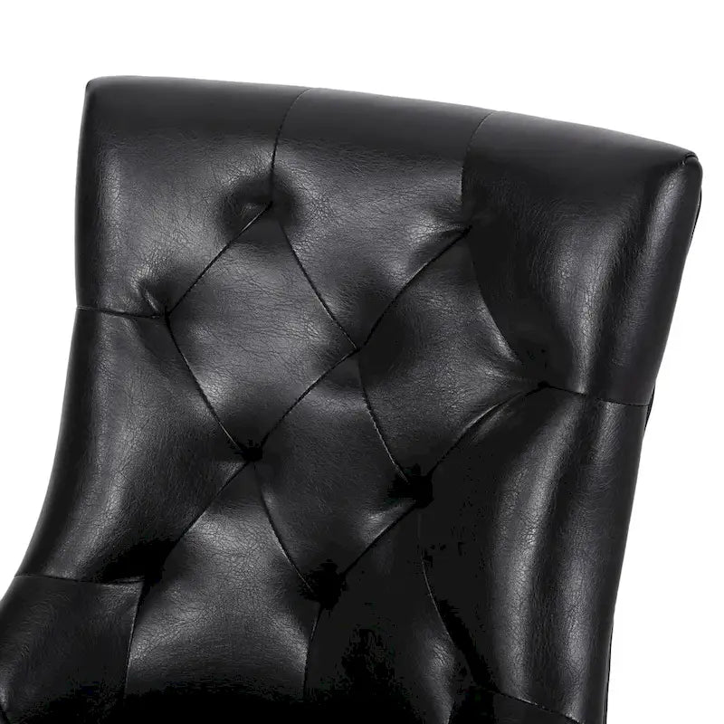 Tufted Upholstered Dining Chair with Wood Legs, Set of 2