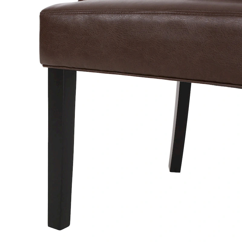 Tufted Upholstered Dining Chair with Wood Legs, Set of 2
