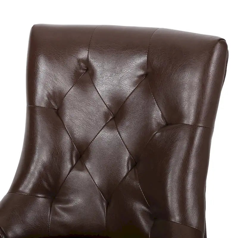 Tufted Upholstered Dining Chair with Wood Legs, Set of 2