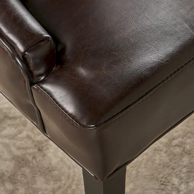 Tufted Upholstered Dining Chair with Wood Legs, Set of 2