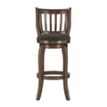 29-Inch Swivel Bar Stool with Linen Upholstery and Wood Frame