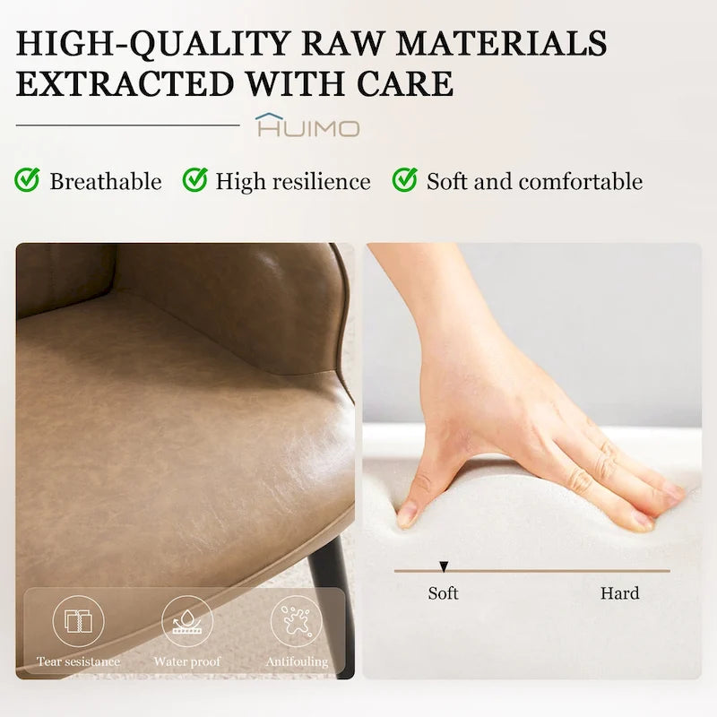 High-Back Tufted Wingback Accent Chair, Cream, Brown or Taupe