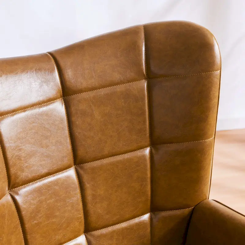 High-Back Tufted Wingback Accent Chair, Cream, Brown or Taupe