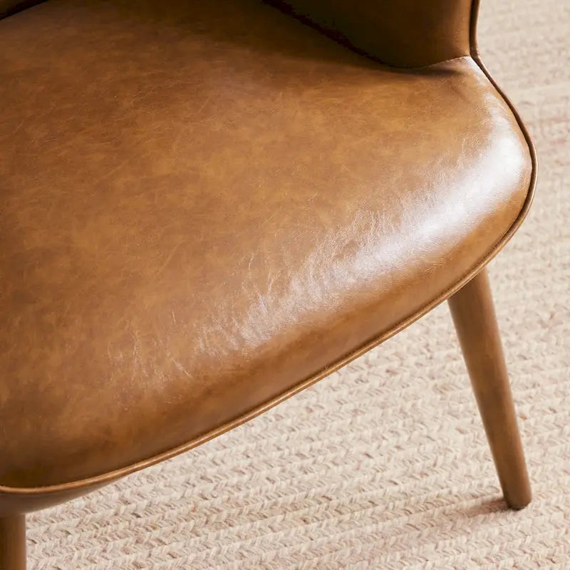 High-Back Tufted Wingback Accent Chair, Cream, Brown or Taupe