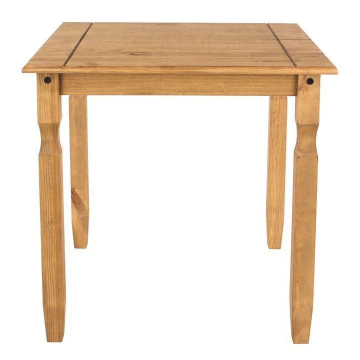 Solid Pine Wood Square Dining Table with Distressed Finish, Antique Brown or Gray Wash