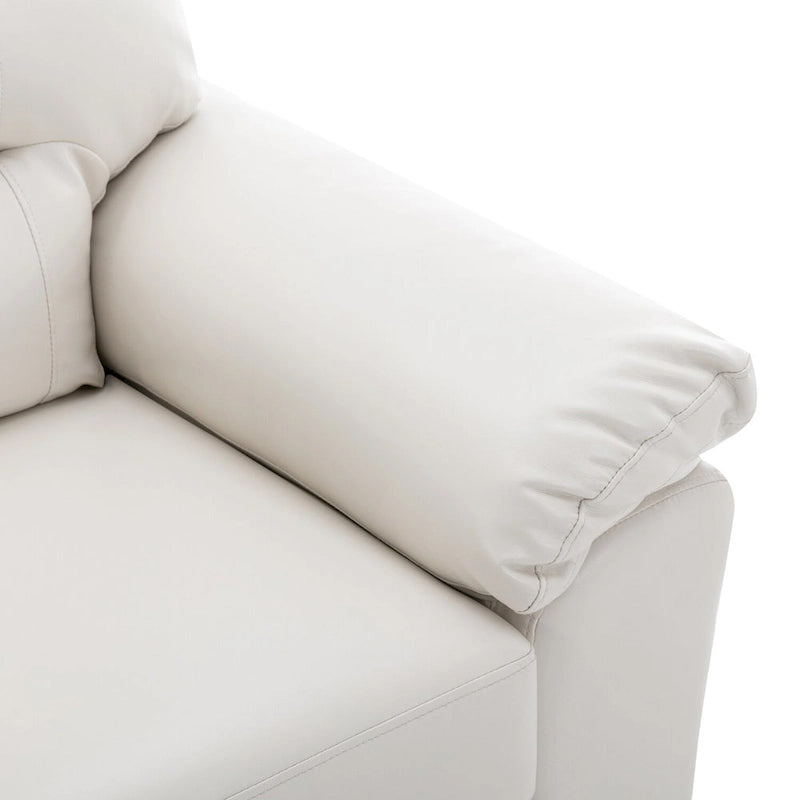 High-Back Faux Leather Accent Chair with Wood Frame, Multiple Colors