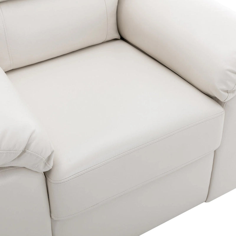 High-Back Faux Leather Accent Chair with Wood Frame, Multiple Colors