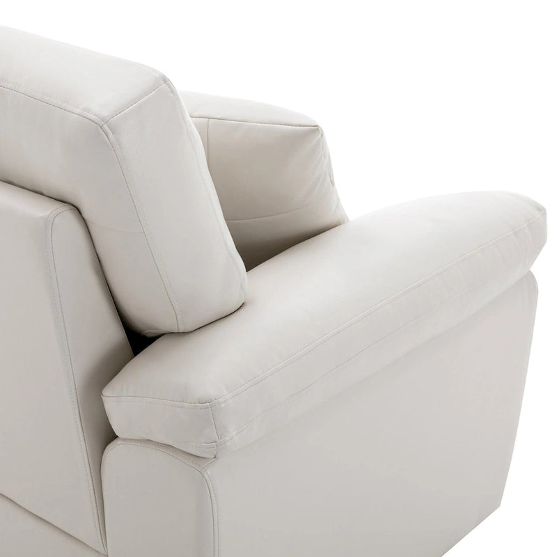 High-Back Faux Leather Accent Chair with Wood Frame, Multiple Colors