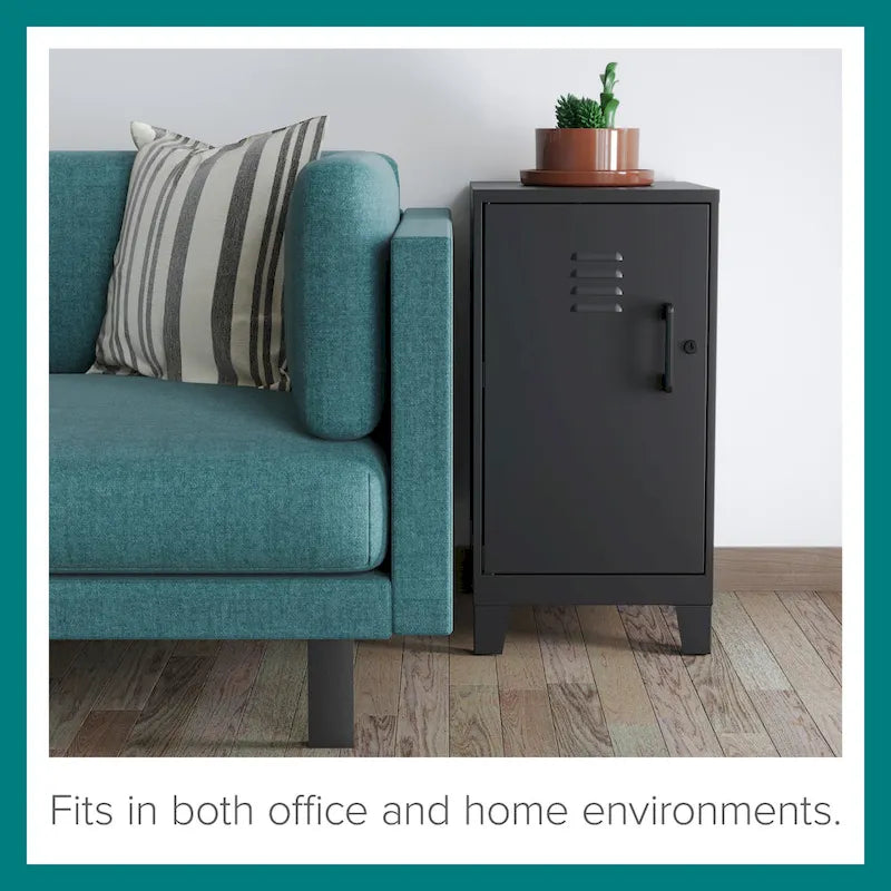 2-Shelf Steel Mini Storage Locker Cabinet, Fully Assembled