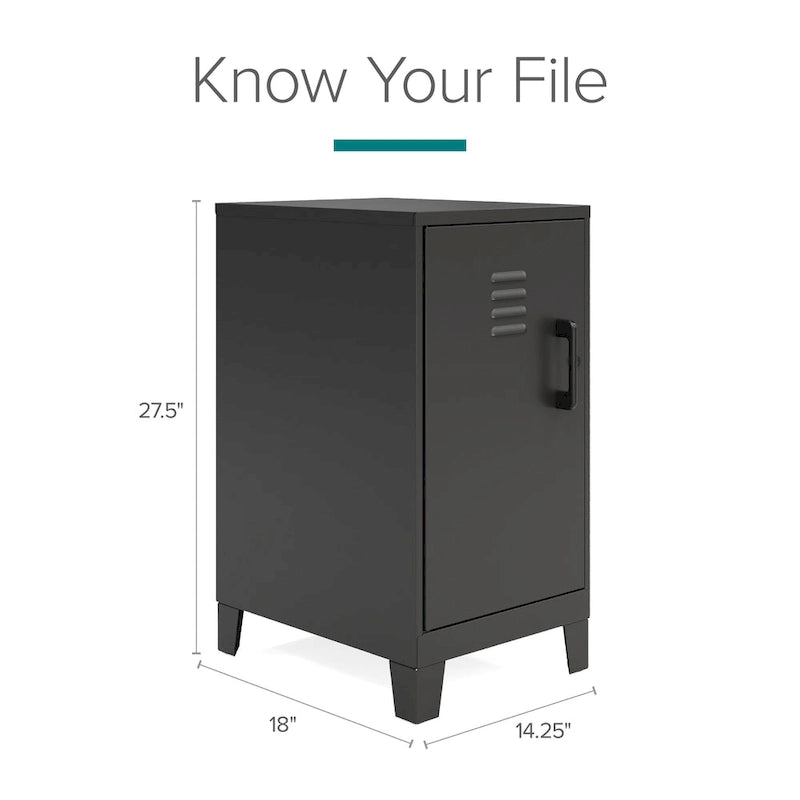2-Shelf Steel Mini Storage Locker Cabinet, Fully Assembled