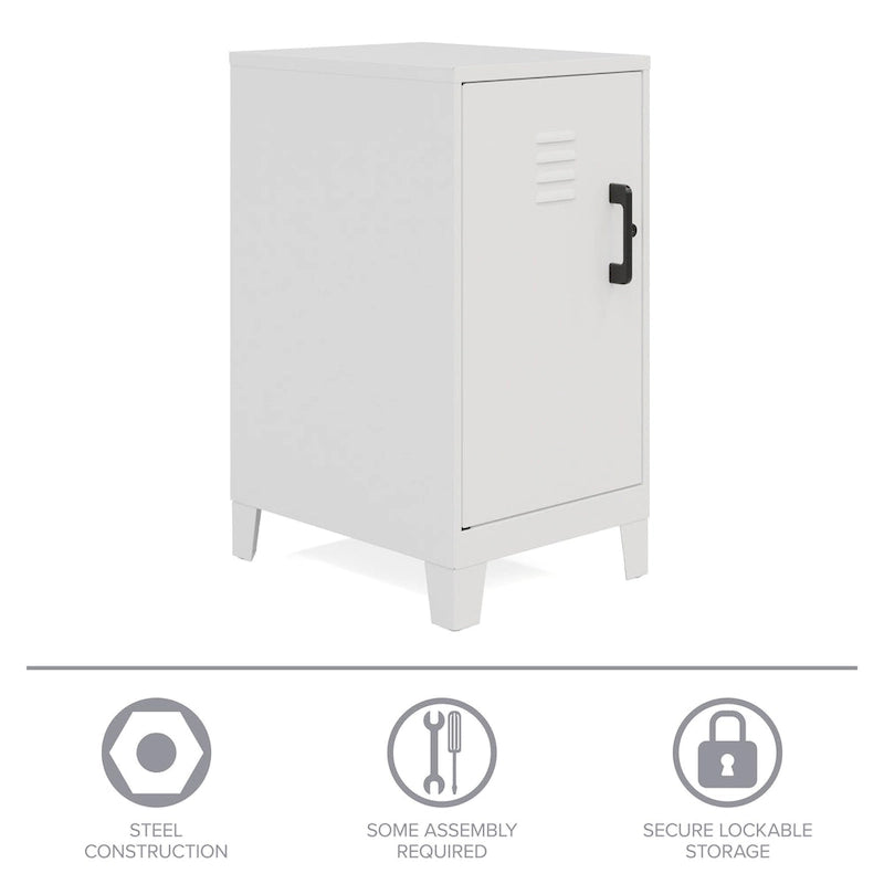 2-Shelf Steel Mini Storage Locker Cabinet, Fully Assembled