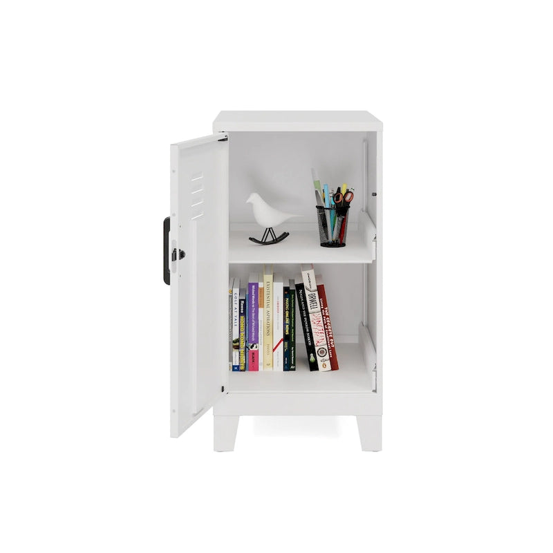 2-Shelf Steel Mini Storage Locker Cabinet, Fully Assembled