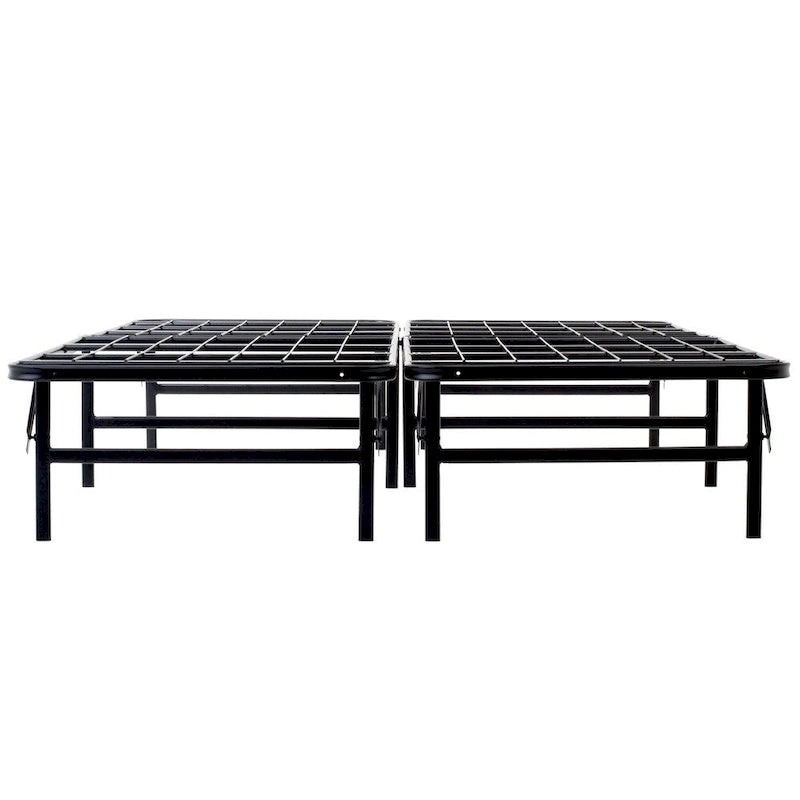 Full-Size Foldable Steel Platform Bed Frame with 13-Inch Underbed Storage, Black
