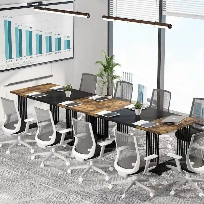 70.9-Inch Modern Executive Desk with Gold Metal Frame, Multiple Colors