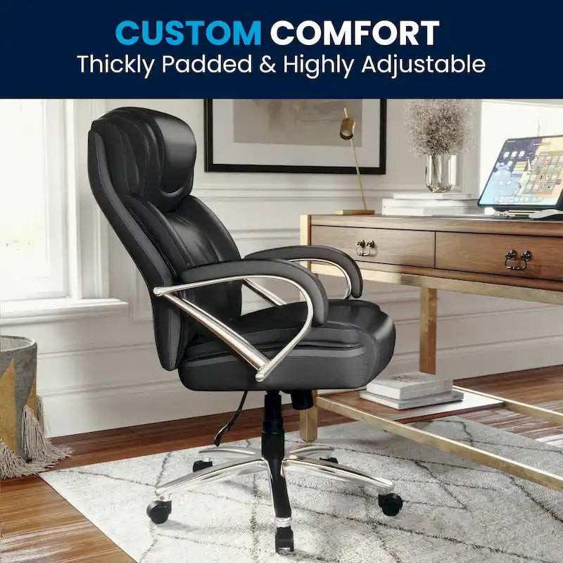 High-Back Ergonomic Office Chair, 500 lb Capacity with Headrest