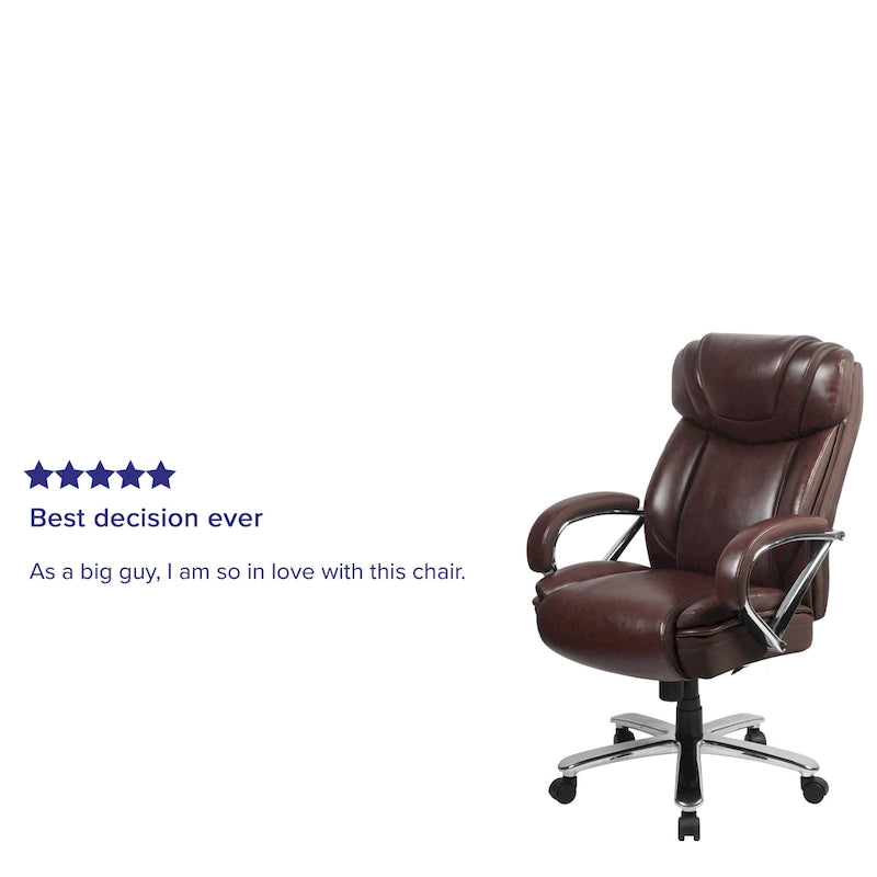 High-Back Ergonomic Office Chair, 500 lb Capacity with Headrest